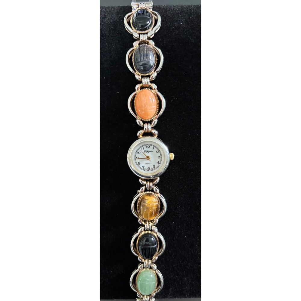 Vintage Giani Giorgio Lafayette Scarab Watch Bracelet